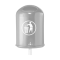 Litter bin, oval, approx. 45 l | hot dipped galvanized | with standingpost 60x1300mm